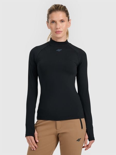 4F Bielizna termiczna ocieplana (góra) damska - czarna XL. Czarna bielizna termoaktywna damska 4f, xl, bez wzorów, z polaru. Za 129.99 zł.