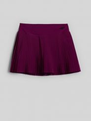 4F Spódnica tenisowa damska - burgundowa M. Czerwone spódniczki damskie 4f, l, bez wzorów, z podwyższonym stanem, dopasowane. Za 149.99 zł.