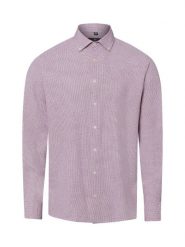 Nils Sundström koszula casual z lnem Mężczyźni Modern Fit Bawełna czerwony, S. Czerwone koszule męskie Nils Sundström, m, bez wzorów, z bawełny, bez kołnierzyka, bez ramiączek. Za 179.95 zł.