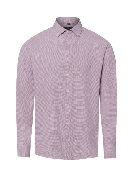 Nils Sundström koszula casual z lnem Mężczyźni Modern Fit Bawełna czerwony, S. Czerwone koszule męskie Nils Sundström, m, bez wzorów, z bawełny, bez kołnierzyka, bez ramiączek. Za 179.95 zł.
