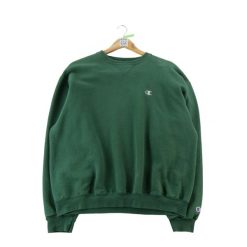Champion bluza męska vintage z okrągłym dekoltem. Zielone bluzy bez kaptura męskie CHAMPION, l, z materiału. Za 85.16 zł.