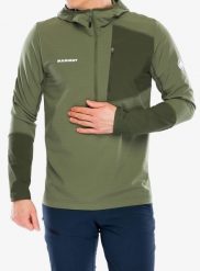 Bluza z kapturem męska Mammut Madris Light ML Half Zip Hoody. Zielone bluzy z kapturem męskie Mammut, m, z elastanu. Za 549.35 zł.