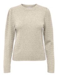 ONLY Sweter w kolorze kremowym rozmiar: S. Brązowe swetry klasyczne damskie Only, s, ze splotem, bez kołnierzyka. Za 92.21 zł.
