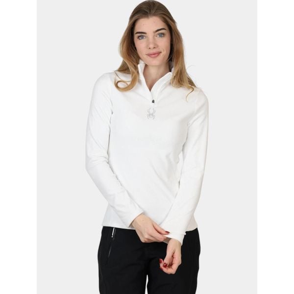 Sweter damski Spyder Shimmer Bug HZ. Białe swetry klasyczne damskie Spyder, bez kołnierzyka. Za 399.00 zł.