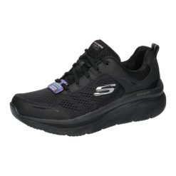 Buty sportowe Sneakersy damskie, Relaxed Fit: D'Lux Walker - Infinite Motion. Czarne buty sportowe na co dzień damskie Skechers, bez wzorów, trekkingowe, Skechers Sport. Za 359.99 zł.
