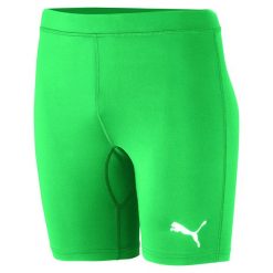 Spodenki męskie Puma Liga Baselayer Short Tight. Zielone szorty męskie Puma, bez wzorów, sportowe. Za 139.00 zł.