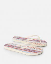 Japonki damskie Rip Curl Mixed Bloom Open Toe. Czerwone klapki damskie Rip Curl, bez wzorów, z materiału, bez obcasa. Za 77.99 zł.