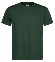 Butelkowy Zielony Bawełniany T-Shirt Męski Bez Nadruku STEDMAN Koszulka, Krótki Rękaw, Basic, U-neck. Zielone t-shirty męskie Stedman, l, bez wzorów, z bawełny, bez kołnierzyka. Za 45.00 zł.