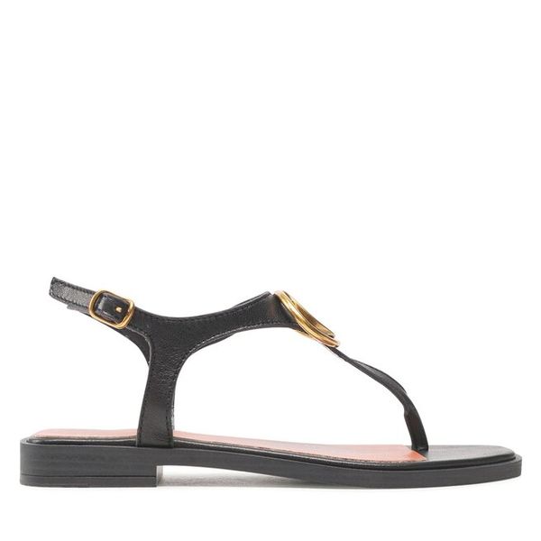 Sandały Guess. Czarne sandały damskie Guess, z aplikacjami, bez obcasa, na płaskiej podeszwie. Za 529.99 zł.