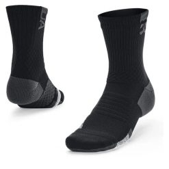 Skarpety Unisex Playmaker Wysokie (Czarne). Czarne skarpetki damskie Under Armour, bez wzorów, z materiału. Za 69.95 zł.