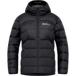 Kurtka puchowa damska Jack Wolfskin Ather Down Hoody. Czarne kurtki damskie Jack Wolfskin, bez wzorów, z puchu, bez kaptura. Za 719.99 zł.