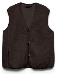 Vero Moda Kamizelka pluszowa w kolorze brązowym rozmiar: S. Brązowe kamizelki damskie Vero Moda, s. Za 144.95 zł.