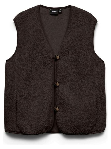Vero Moda Kamizelka pluszowa w kolorze brązowym rozmiar: S. Brązowe kamizelki damskie Vero Moda, s. Za 144.95 zł.