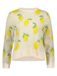 ONLY Sweter w kolorze beżowo-żółtym rozmiar: L. Brązowe swetry klasyczne damskie Only, l, bez kołnierzyka. Za 75.34 zł.