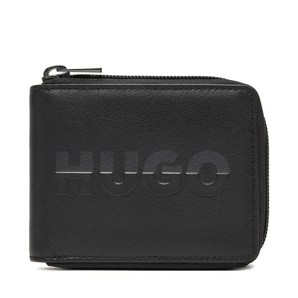 Portfel HUGO. Czarne portfele męskie Hugo, bez wzorów. Za 303.99 zł.