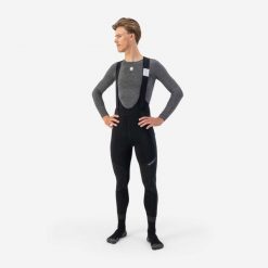 Spodnie sportowe męskie Rogelli Artico No Pad, softshellowe. Czarne spodnie sportowe męskie Rogelli, z elastanu. Za 302.00 zł.