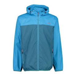 Kurtka przeciwdeszczowa z kapturem CMP. Niebieskie kurtki męskie CMP, bez wzorów, sportowe, z kapturem. Za 225.00 zł.