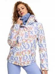 Kurtka narciarska damska Roxy Jetty Insulated. Białe kurtki narciarskie i snowboardowe damskie Roxy, s, bez wzorów, z materiału, bez kaptura, narciarskie. Za 412.49 zł.