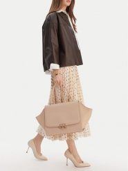 GINO ROSSI Torebka EO-KY-183 Beżowy. Brązowe torebki klasyczne damskie Gino Rossi, bez wzorów, z materiału, bez dodatków. Za 329.99 zł.