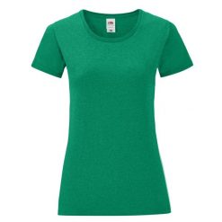 Koszulka Damska Iconic Heather T-shirt. Czerwone bluzki damskie Fruit of the Loom, xl, bez wzorów, sportowe, bez kołnierzyka, bez ramiączek. Za 37.99 zł.