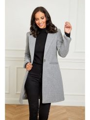 L'armoire de Suzette Płaszcz przejściowy w kolorze szarym rozmiar: 40. Szare płaszcze damskie L'armoire de Suzette, l, bez wzorów, klasyczne. Za 147.91 zł.