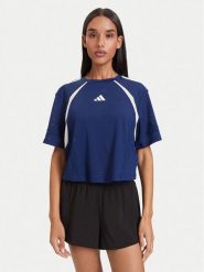 Adidas Koszulka techniczna Hyperglam 3-Stripes Color Block KQ5753 Niebieski Loose Fit. Niebieskie bluzki sportowe damskie Adidas, l, bez wzorów, z syntetyku, bez ramiączek. Za 199.99 zł.