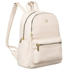 Plecak damski Rovicky R-KP-21-A19 beżowy. Brązowe plecaki damskie ROVICKY, bez wzorów, ze skóry ekologicznej, biznesowe. Za 82.99 zł.