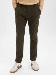 Finshley & Harding spodnie plisowane - Todd Mężczyźni zielony, 32-32. Zielone spodnie materiałowe męskie Finshley & Harding, bez wzorów. Za 229.95 zł.