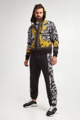 Spodnie dresowe męskie VERSACE JEANS COUTRE. Spodnie dresowe męskie Versace Jeans Couture, bez wzorów, z dresówki. W wyprzedaży za 1,049.30 zł.