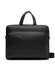 Calvin Klein Torba na laptopa Micro Pebble Slim Briefcase 36 LV04D3012G Czarny. Czarne torby na laptopa damskie CALVIN KLEIN, bez wzorów, ze skóry. Za 449.99 zł.