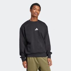 Bluza męska ADIDAS Gym & Pilates. Czerwone bluzy bez kaptura męskie Adidas, bez wzorów, z bawełny, sportowe, bez kołnierzyka, bez ramiączek. Za 139.99 zł.