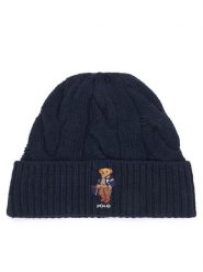 Polo Ralph Lauren Czapka 455P18118001 Granatowy. Niebieskie czapki zimowe damskie Polo Ralph Lauren, z wełny. Za 419.99 zł.