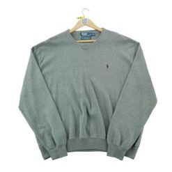 Second life - Sweter męski Polo Ralph Lauren z dekoltem V szary - Stan dobry. Szare swetry męskie Ralph Lauren, l, bez wzorów, z materiału, bez kołnierzyka. Za 153.32 zł.