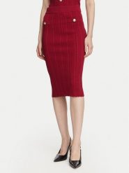 Guess Spódnica ołówkowa W6YD23 Z0974 Bordowy Slim Fit. Czerwone spódniczki damskie Guess, xl, z aplikacjami, z syntetyku, ołówkowe. Za 434.99 zł.