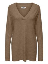 ONLY Sweter w kolorze brązowym rozmiar: M. Brązowe swetry klasyczne damskie Only, m, bez kołnierzyka. Za 92.42 zł.