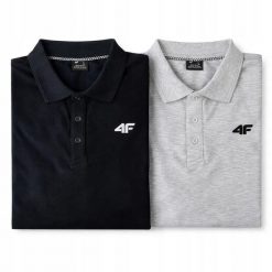 KOSZULKA POLO MĘSKA 4F T-SHIRT KOMPLET ZESTAW 2 SZTUKI. Koszulki polo męskie 4f, m, bez wzorów, z bawełny, bez ramiączek. Za 179.98 zł.