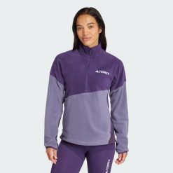 Kurtka Terrex Multi Climawarm Fleece. Czarne kurtki damskie Adidas, s, bez wzorów, z polaru, bez kaptura. W wyprzedaży za 230.30 zł.