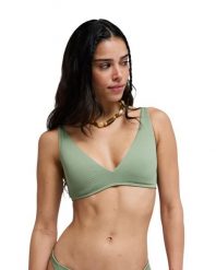 Trójkątny stanik bikini dla Kobiety ROXY LOVE Zielony. Zielone bikini damskie Roxy, bez wzorów. Za 169.99 zł.