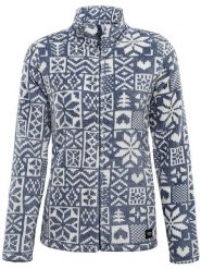 Alpine Pro Kurtka polarowa "Eflina" w kolorze granatowo-białym rozmiar: M. Białe kurtki damskie Alpine Pro, m, bez wzorów, z materiału, bez kaptura. Za 177.45 zł.