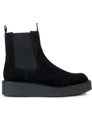 Geox Skórzane sztyblety "Elidea" w kolorze czarnym rozmiar: 39. Czarne botki damskie Geox, sportowe, bez obcasa, na platformie, bez zapięcia. Za 334.60 zł.