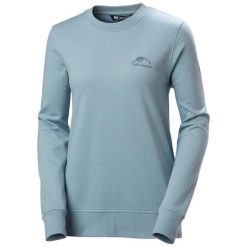 Kobieca bluza z okrągłym dekoltem Helly Hansen Nord Graphic. Niebieskie bluzy bez kaptura damskie Helly Hansen, s, z bawełny. Za 368.50 zł.