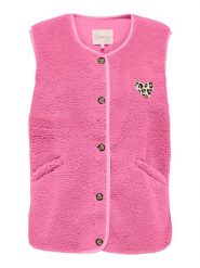 ONLY Kamizelka pluszowa w kolorze różowym rozmiar: S. Różowe kamizelki damskie Only, s. Za 109.52 zł.