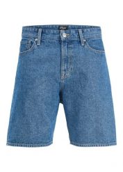 JJ REBEL Szorty jeansowe, mid waist. Niebieskie szorty męskie bonprix, z jeansu, bez kołnierzyka. Za 44.99 zł.