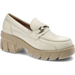 Białe Półbuty Lemar Wygodne Skórzane Buty. Białe półbuty damskie Lemar, bez wzorów, ze skóry, biznesowe, bez obcasa, na obcasie. Za 329.00 zł.