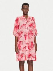 Liu Jo Beachwear Sukienka plażowa VA5125 T2961 Różowy Relaxed Fit. Czerwone sukienki damskie Liu Jo Beachwear, na plażę, l, bez wzorów, z wiskozy, bez kołnierzyka, bez ramiączek. Za 609.99 zł.