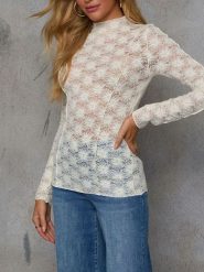 Milan Kiss Bluzka w kolorze kremowym rozmiar: L. Brązowe bluzki damskie Milan Kiss, l, bez wzorów, z koronki, bez kołnierzyka, bez ramiączek. Za 104.99 zł.