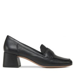 Półbuty HÖGL. Czarne półbuty damskie HÖGL, bez wzorów, bez obcasa, na obcasie. Za 399.99 zł.