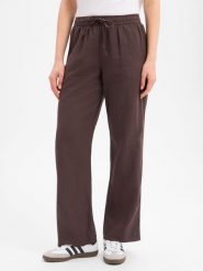 Neo Noir Lniane spodnie - Sonar Linen Kobiety Bawełna brązowy, 34. Brązowe spodnie materiałowe damskie Neo Noir, bez wzorów, z bawełny. Za 299.95 zł.