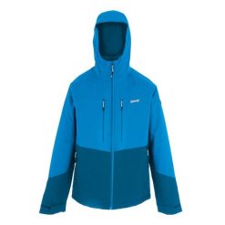 Męska Kurtka Ocieplana Highton Stretch Padded Jacket. Niebieskie kurtki męskie Regatta, m, bez wzorów, z puchu, sportowe, bez kaptura. Za 187.99 zł.