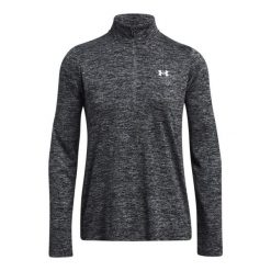 Damska koszulka sportowa Under Armour. Czarne bluzki sportowe damskie Under Armour, s, z materiału, bez kołnierzyka, bez ramiączek. Za 336.99 zł.